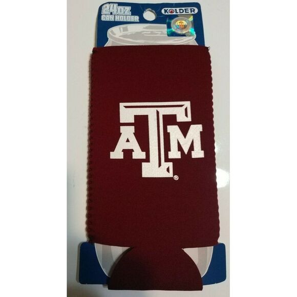 Texas A&M Aggies NCAA Football 24oz Tallboy Beer Can‎ Koozie Holder Cooler - Picture 1 of 2